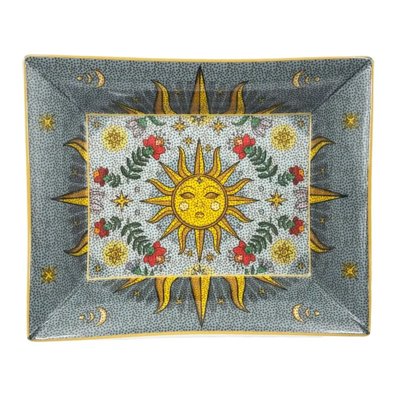 Schale/ Porzellanplatte rechteckig MIRABILIA 16 x 20 cm „Sole & Luna“