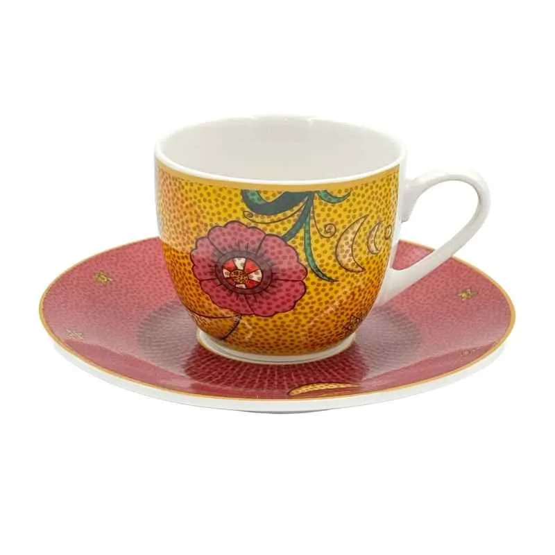 Espressotassen mit Untertassen 2er Set MIRABILIA 90 ml „Sole & Luna“
