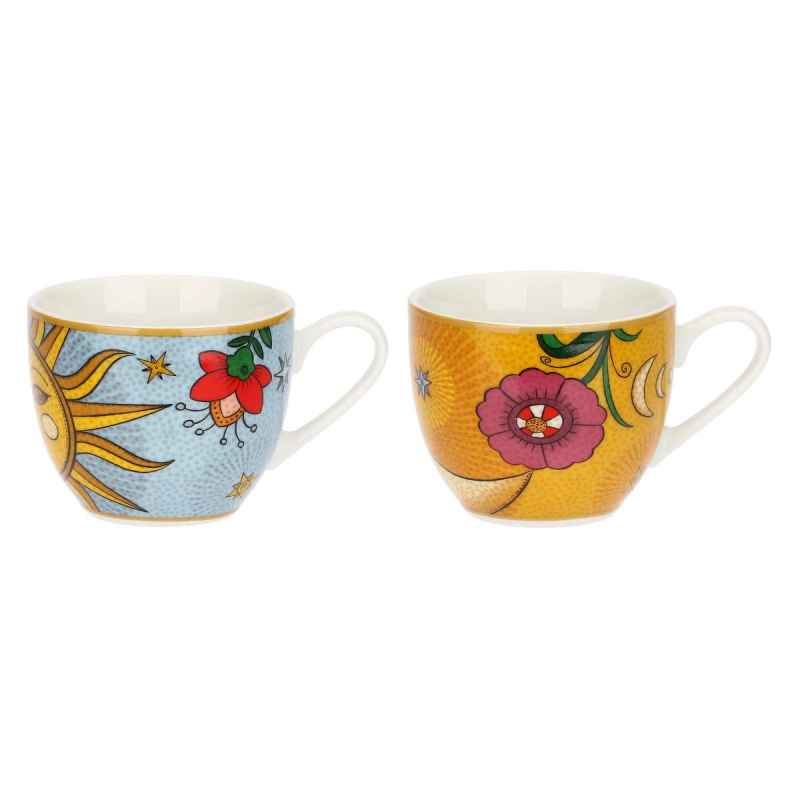 Preview: Espressotassen mit Untertassen 6er Set MIRABILIA 90 ml „Sole & Luna“
