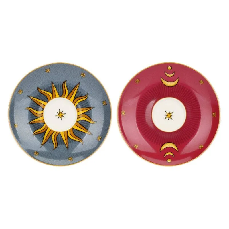 Espressotassen mit Untertassen 6er Set MIRABILIA 90 ml „Sole & Luna“