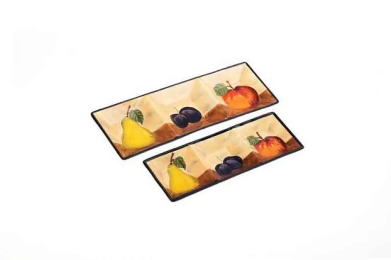 Dipplatte 3tlg 21cm handbemalt 