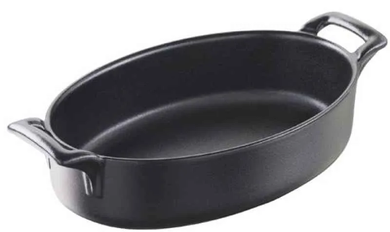 AUFLAUFFORM 40 cl OVAL TIEF Gusseisenoptik REVOL