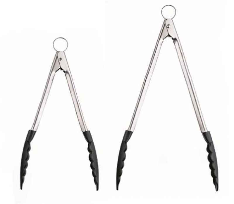 Preview: Zange Verschließbar Silikon schwarz 24cm