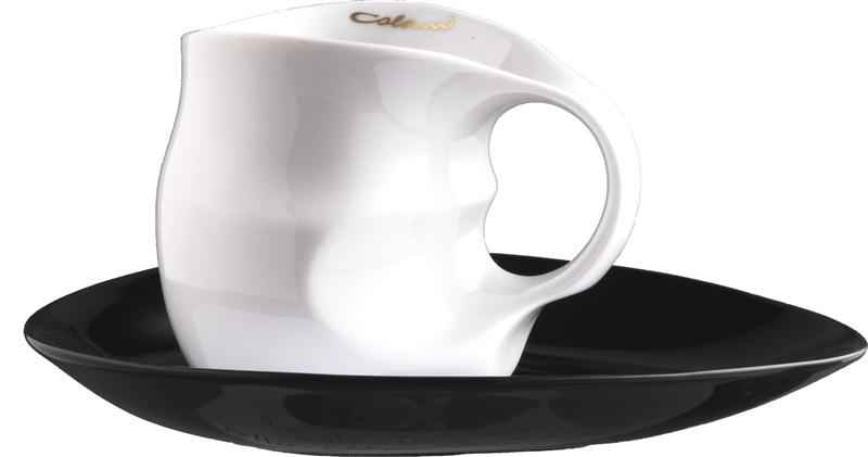 Preview: Luigi Colani Porzellan Kaffee Cappuccino Tasse mit Untertasse 2 tlg.