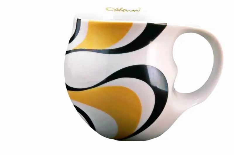 Colani Kaffeebecher wave gold & schwarz
