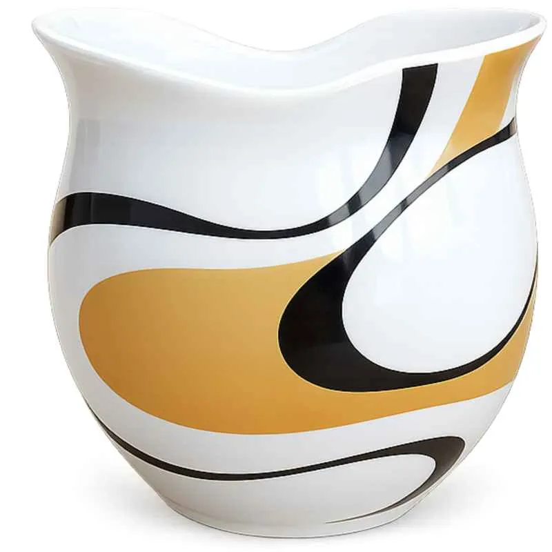 Luigi Colani Porzellan Kaffeebecher XXL wave gold / black