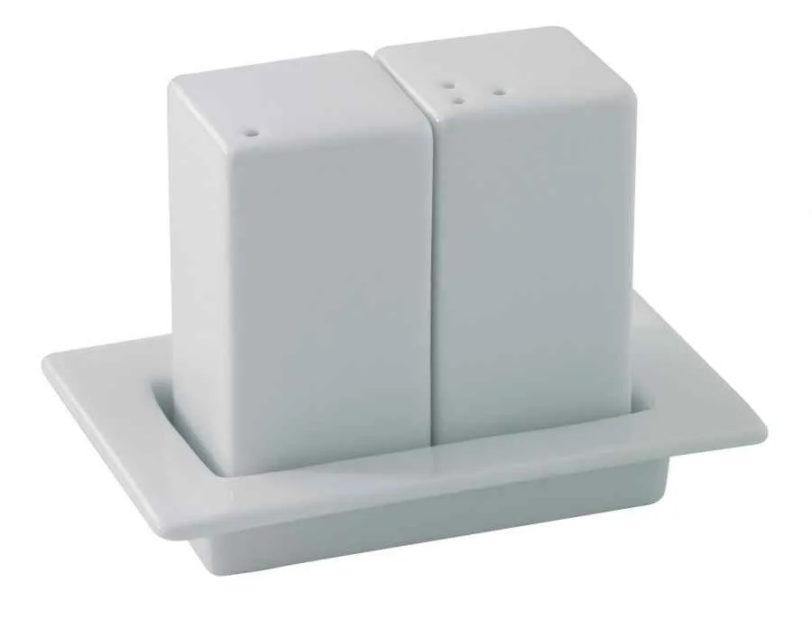 SALZ / PFEFFER AUF TABLETT Weiss SET 3 tlg.