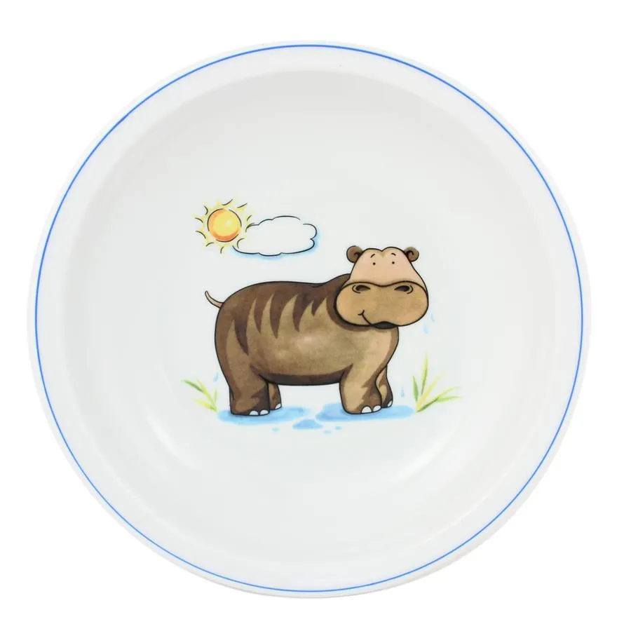 Kinder Teller tief 20 cm Nilpferd