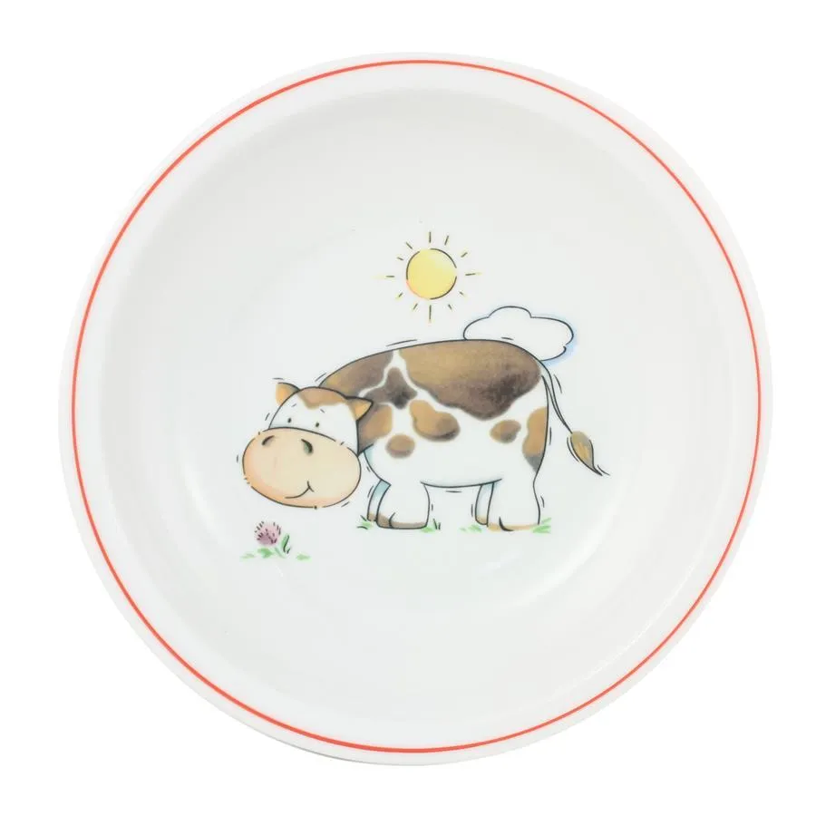 Kinder Teller tief 20 cm Kuh