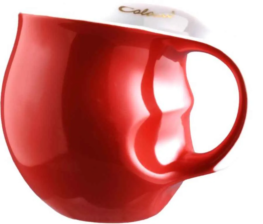 Luigi Colani Porzellan Kaffeebecher rot