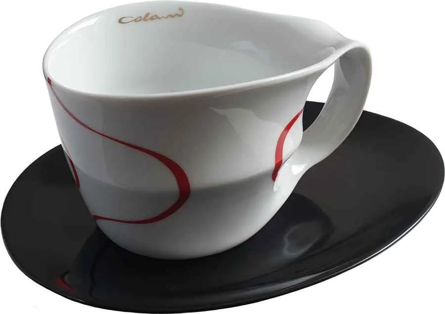 Luigi Colani Porzellan Jumbotasse 2 tlg. loop red