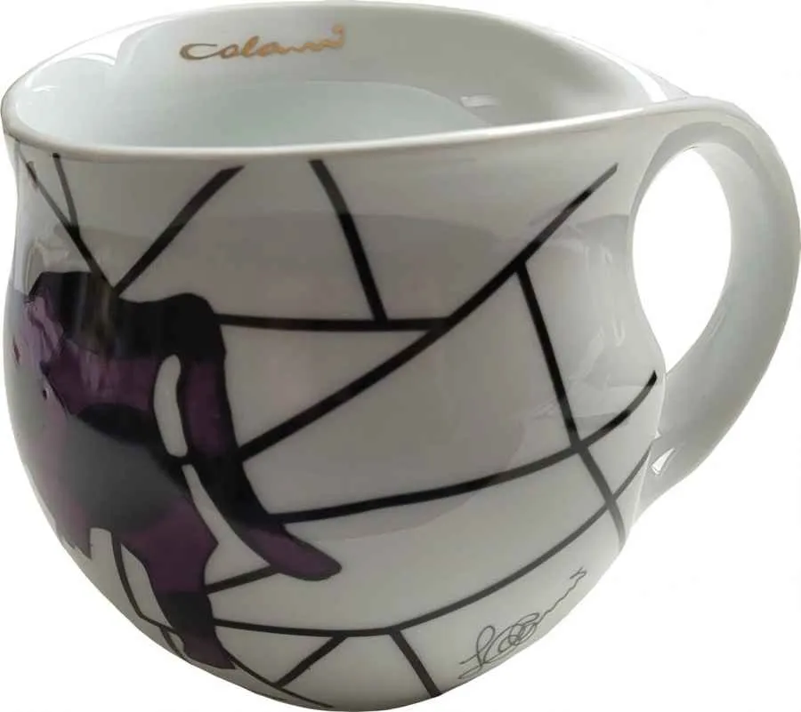 Luigi Colani Porzellan Kaffeebecher XXL Cow violet