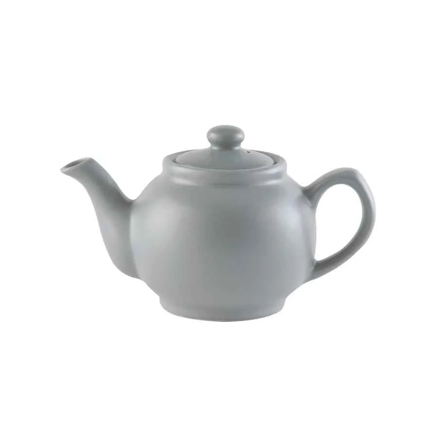 Teekanne 450 ml Steingut matt grau, für 2 Tassen