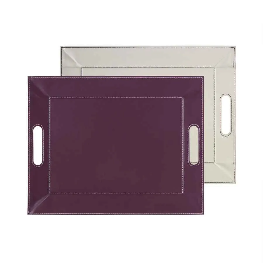 Wendetablett Pflaume / Elfenbein - 45 x 35cm