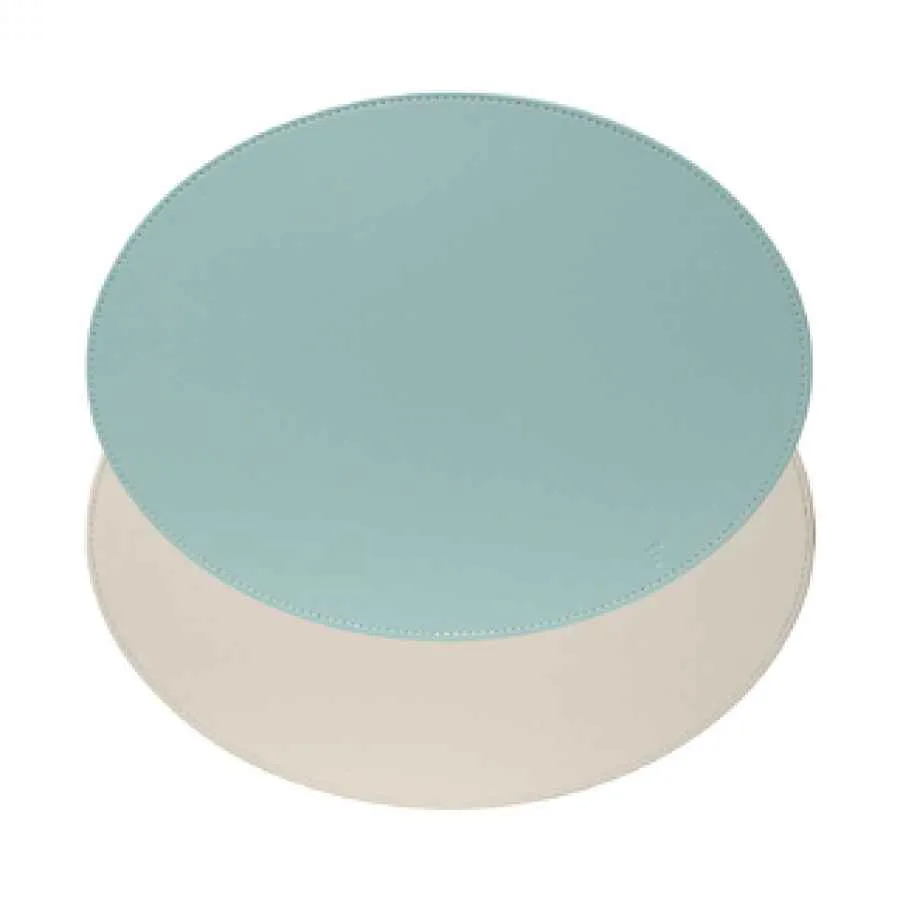DUO Platzset, Oval, Mint/Elfenbein 45 x 34cm