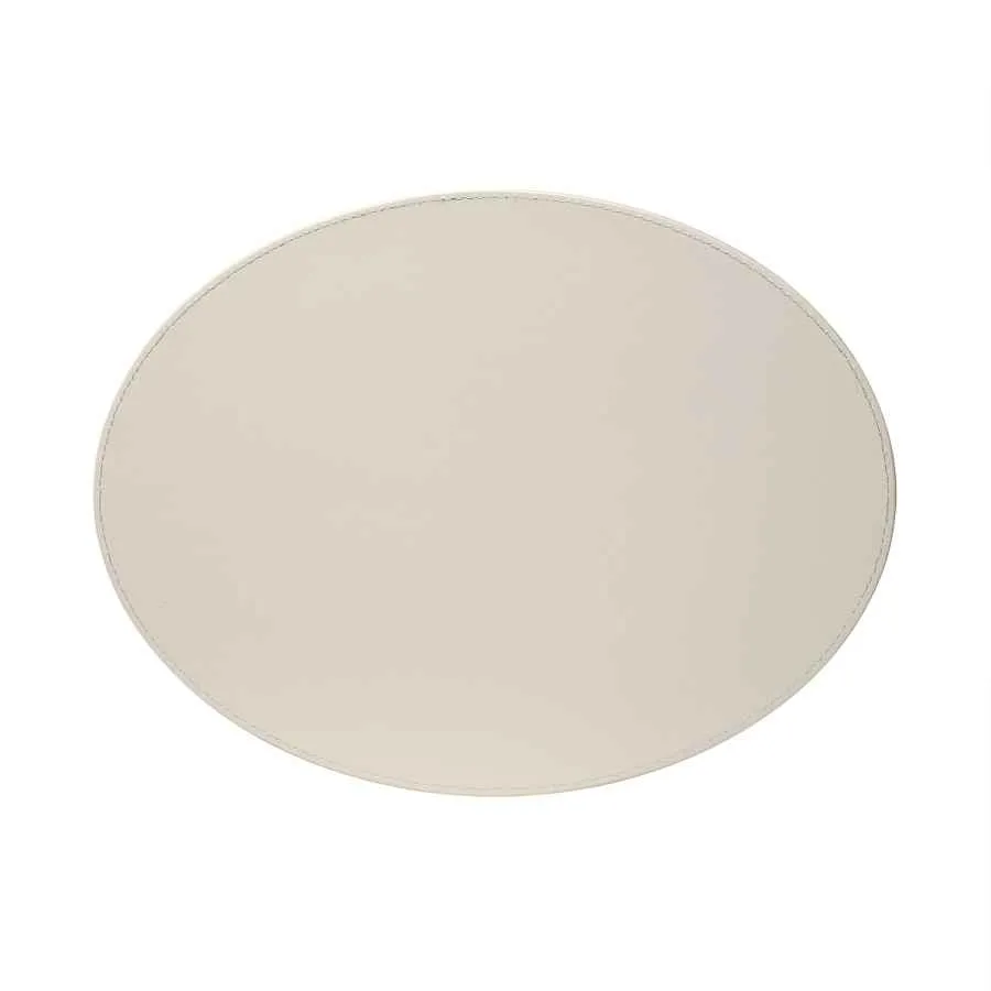 Platzset, Oval, Mint/Elfenbein 45 x 34cm