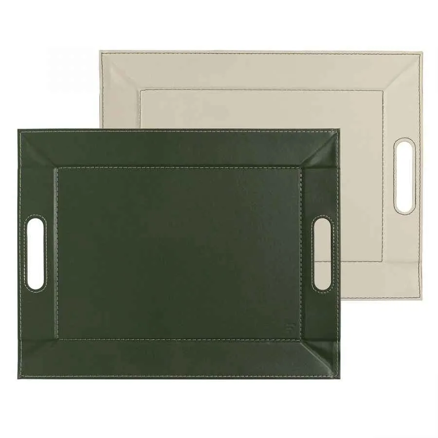 DUO - Wendetablett, Olive/Elfenbein, groß