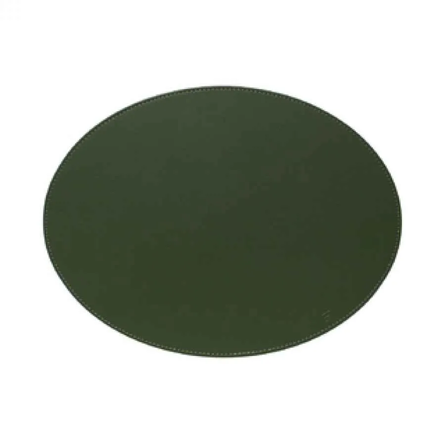 Platzset, Oval, Olivegrün/Elfenbein 45 x 34 cm
