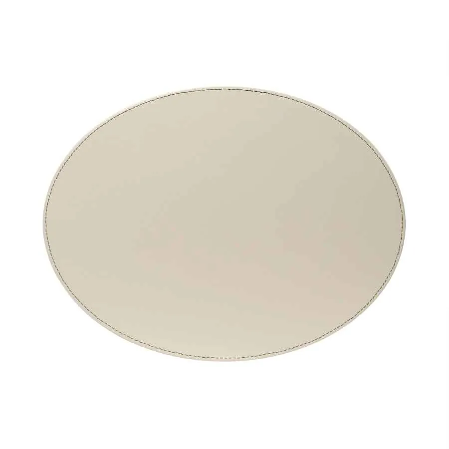 Platzset, Oval, Olivegrün/Elfenbein 45 x 34 cm