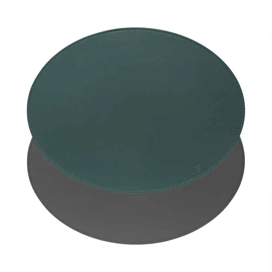 Platzset, Oval, Petrol/Anthrazit 45 x 34 cm