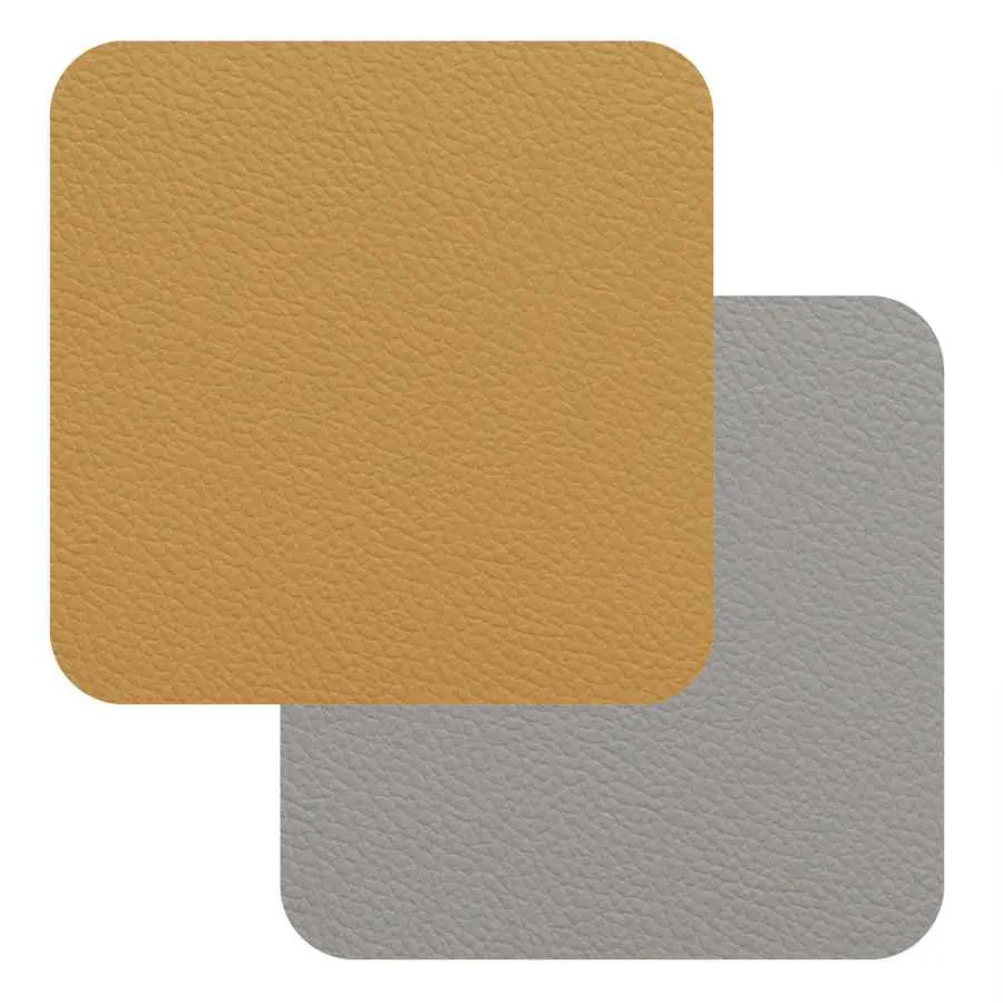 Fleximats Untersetzer, 4er Set, 10x10cm, Senf/Grau