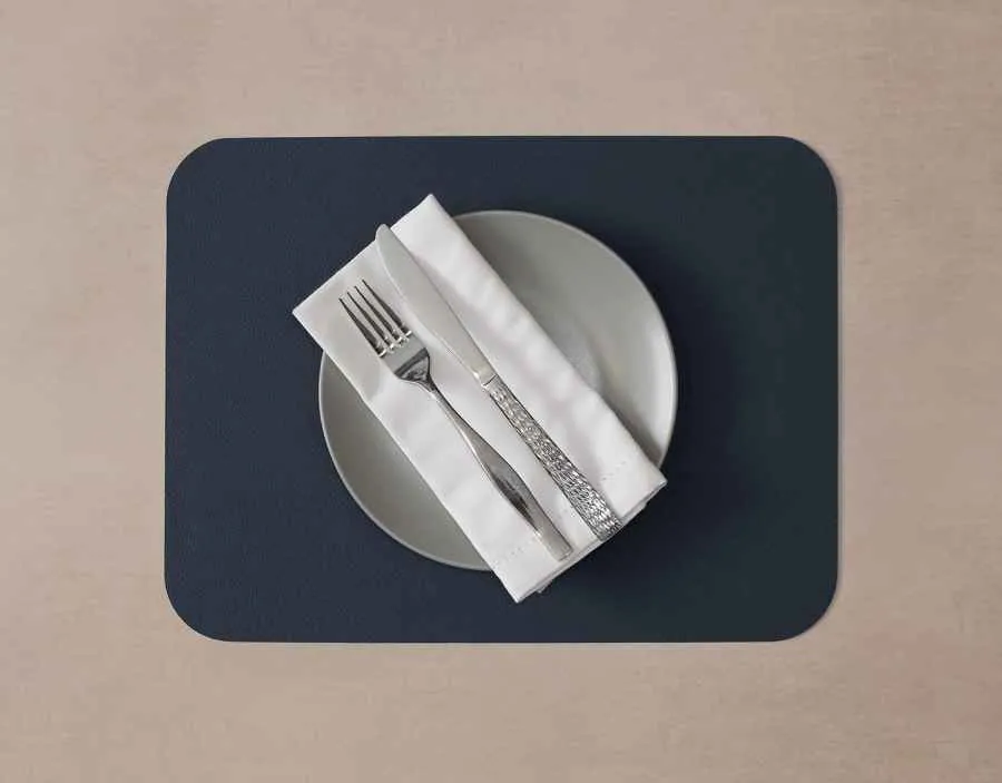 Fleximats Platzsets, 2er Sets, 46x33cm, Navy/Grau