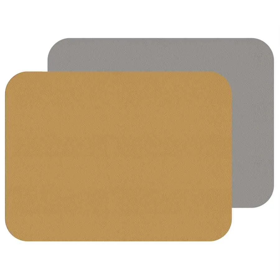Fleximats Platzsets, 2er Sets, 46x33cm, Senf/Grau