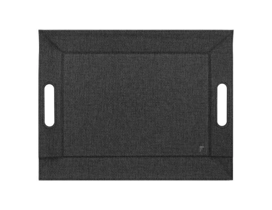Tablett Textilstruktur klein 45 x 35 cm schwarz