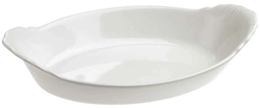 GRATINSCHUESSEL, OVAL, MIT GRIFFEN Weiss 40 cl