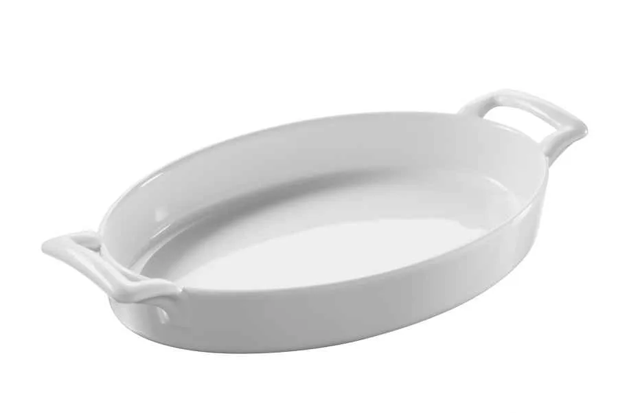 AUFLAUFFORM 100 cl OVAL MIT GRIFFEN Weiss