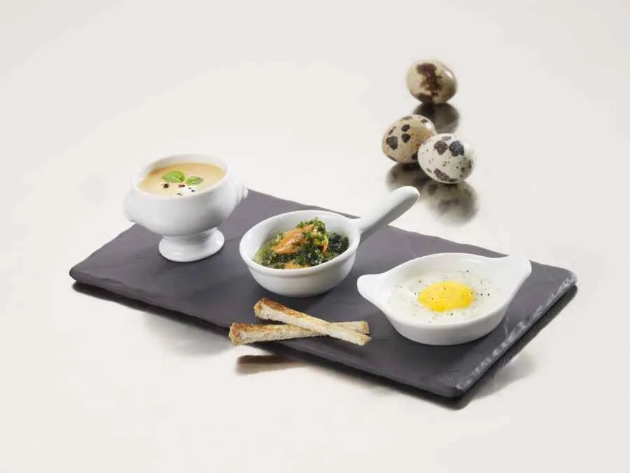 MINIATUR EIERPFANNE Weiss