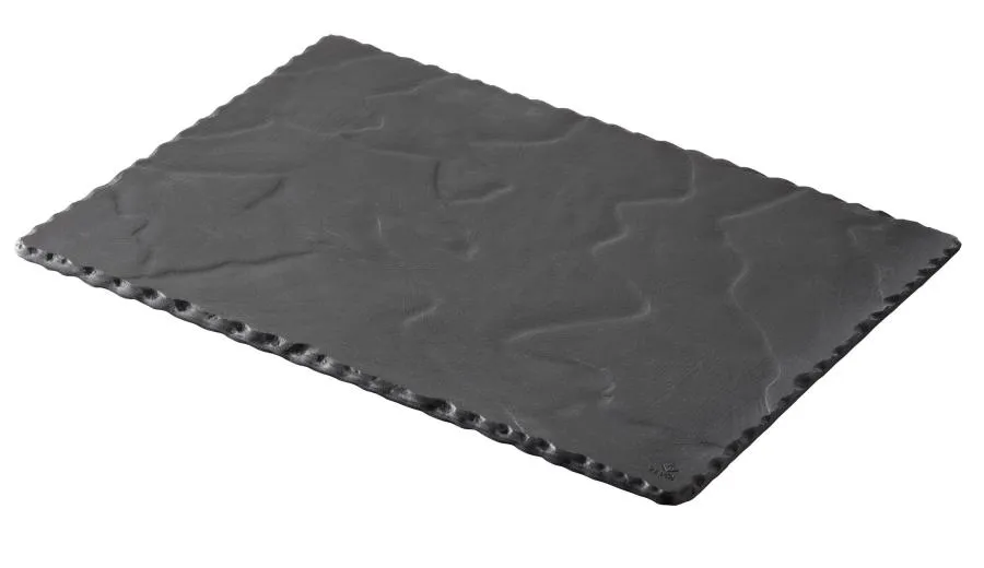 SERVIERPLATTE 30 x 20 cm RECHTECKIG Matt schiefer