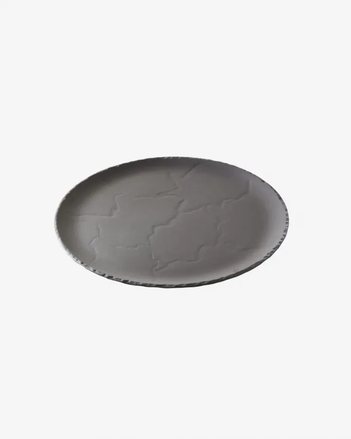 STEAKTELLER RUND 28,5 cm Matt schiefer