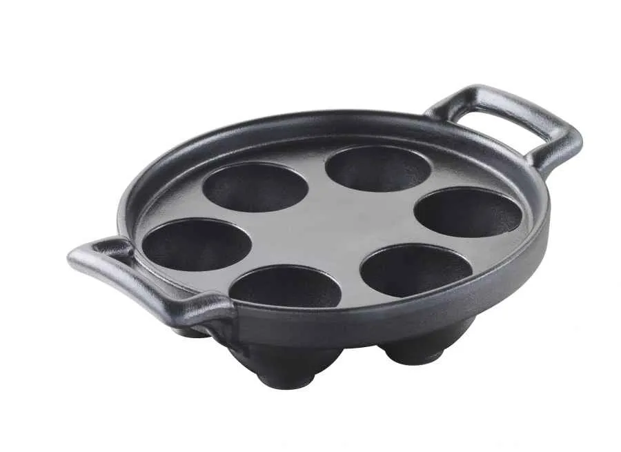 SCHNECKENPFANNE (für 6 Schnecken) Gusseisenoptik
