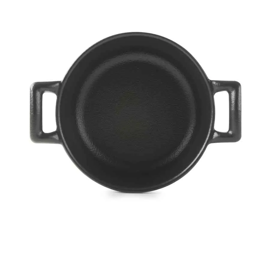 KASSEROLLE OHNE DECKEL 20 cl RUND Gusseisenoptik