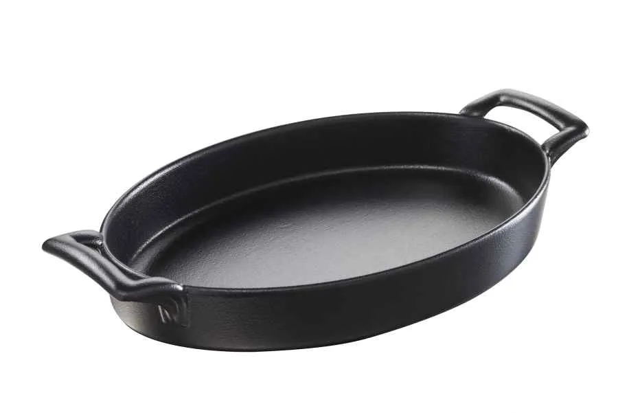 AUFLAUFFORM 100 cl OVAL MIT GRIFFEN Gusseisenoptik