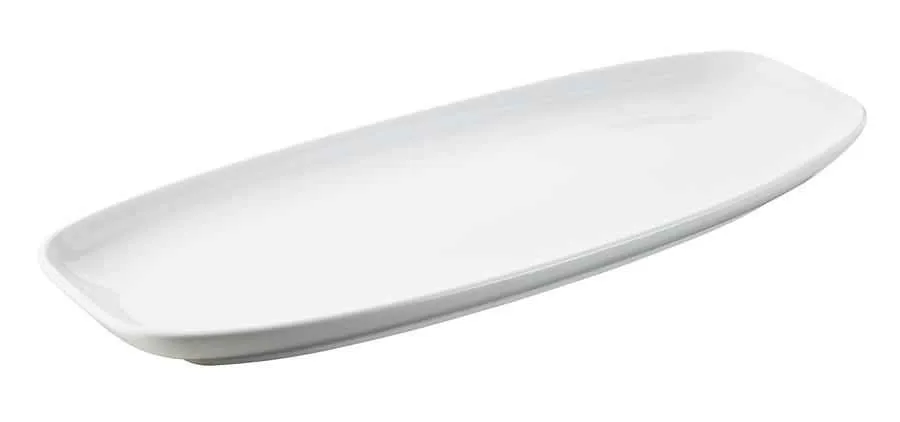 CLUB TELLER/ PLATTE/ SERVIERPLATTE 36 cm x 15 cm Weiss