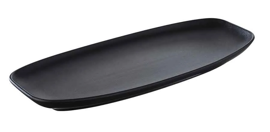 CLUB TELLER/ PLATTE/ SERVIERPLATTE 36 cm x 15 cm in gusseisener Optik