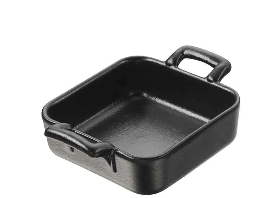 SCHÄLCHEN 5 cl QUADRATISCH Gusseisenoptik