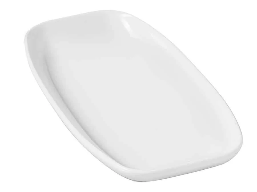 CLUB RECHTECKIGER TELLER/ PLATTE/ SERVIERPLATTE 24 cm Weiss