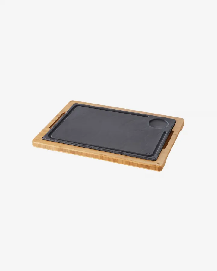 HOLZTABLETT 37,5 x 28 cm FÜR STEAKTELLER 33 x 24 cm Bambus