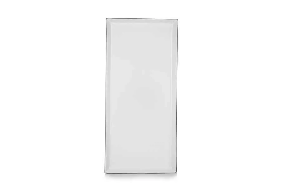 EQUINOXE RECHTECKIGE PLATTE/RECHTECKIGER TELLER 32,5 cm Weiss Kumulus