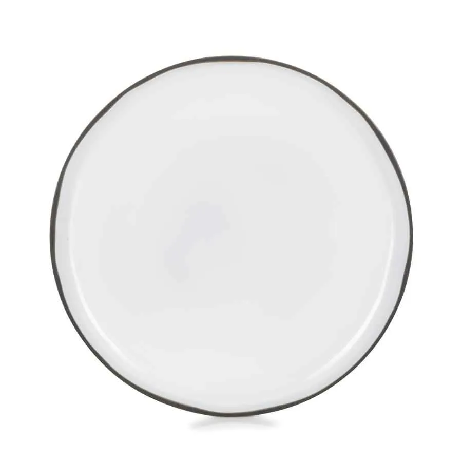 CARACTERE FLACHER TELLER 26 cm Kumuluswolke weiss