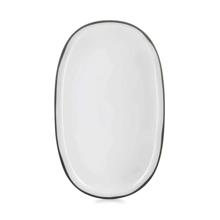 CARACTERE SERVIERTELLER 35,5 cm Kumuluswolke weiss