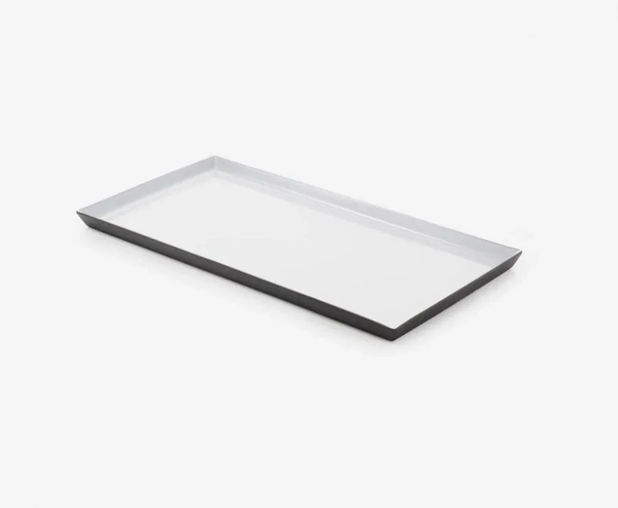 EQUINOXE RECHTECKIGE SERVIERPLATTE 55,5 cm Kumuluswolke weiss