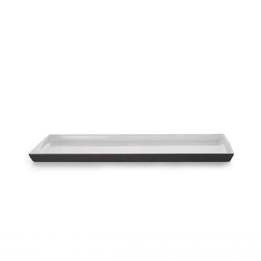 EQUINOXE RECHTECKIGE SERVIERPLATTE 55,5 cm Kumuluswolke weiss