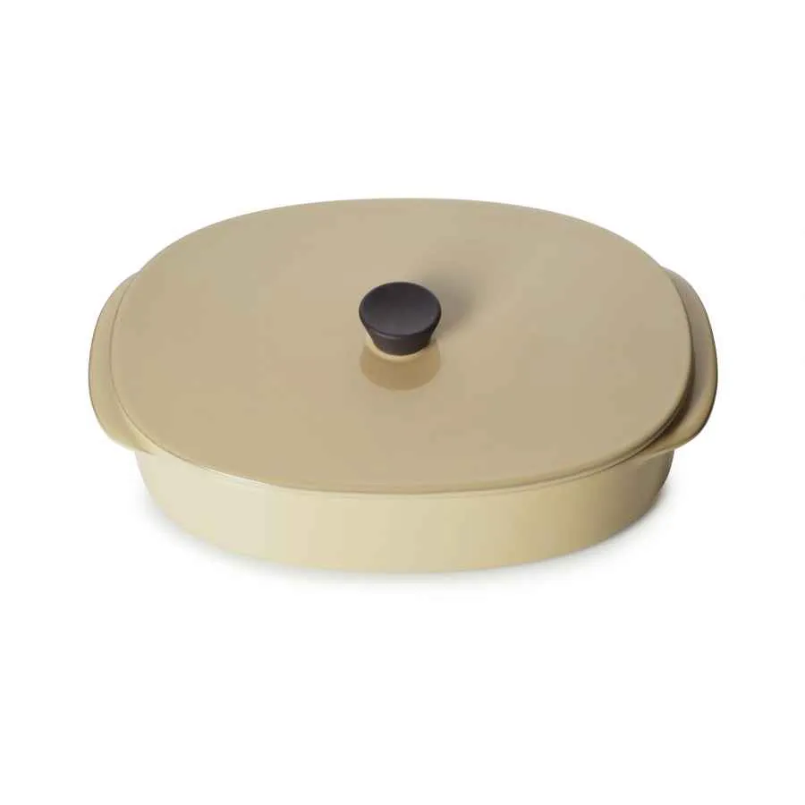 CARACTERE KASSEROLLE / AUFLAUFFORM MIT DECKEL 19 x 13 cm Muskatnuss REVOL