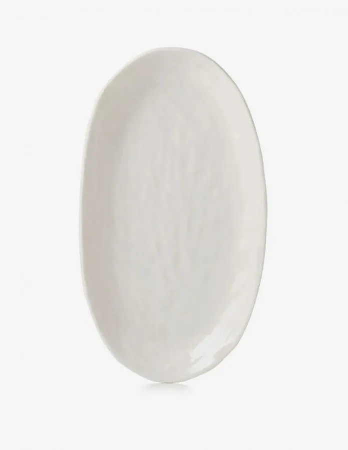 YLI OVALER TELLER 24.5 CM Alabaster Weiss