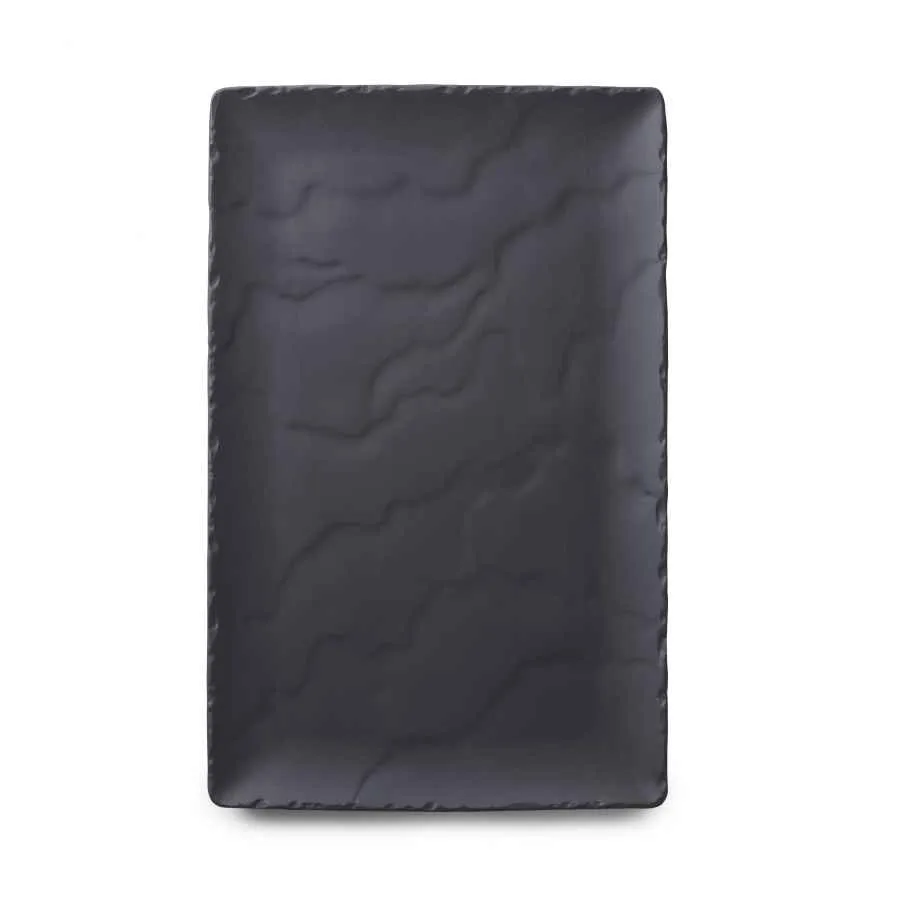 STEAK SERVIERPLATTE 33 cm x 21 cm RECHTECKIG Matt schiefer