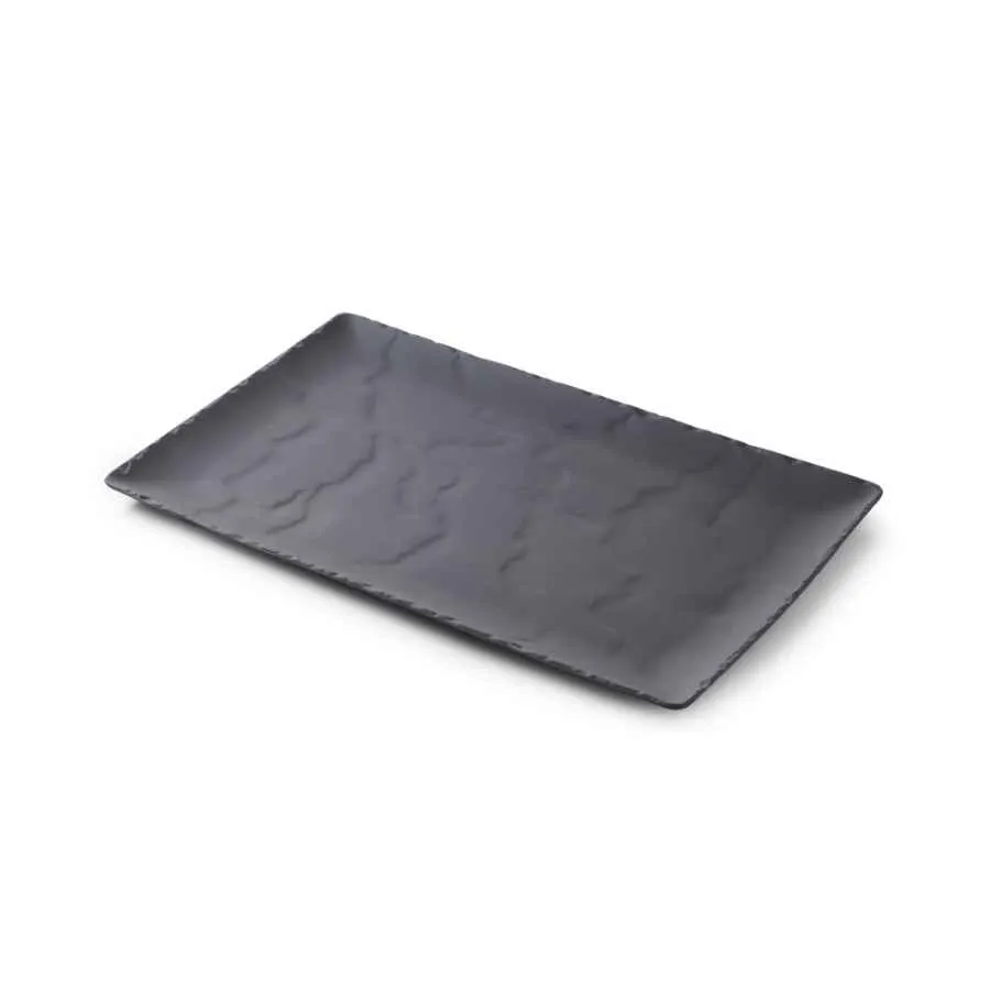 STEAK SERVIERPLATTE 33 cm x 21 cm RECHTECKIG Matt schiefer
